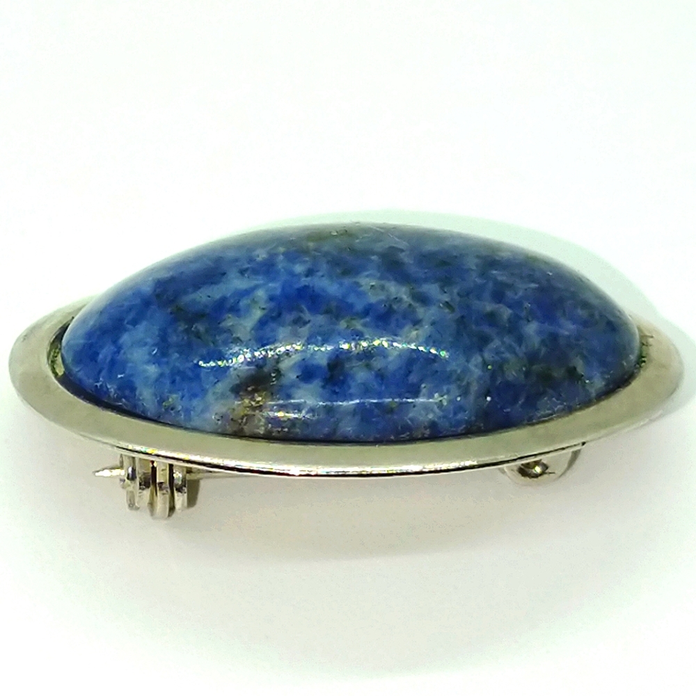 Vintage Stone Sodalite Brooch - Picture 5 of 7